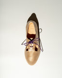 Brushed Gold Ava Derby, top view